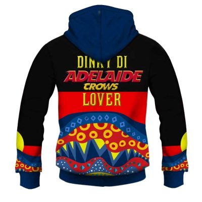 AFL Adelaide Crows Dinky Di Lover Aboriginal Flag x Indigenous Pullover Hoodie