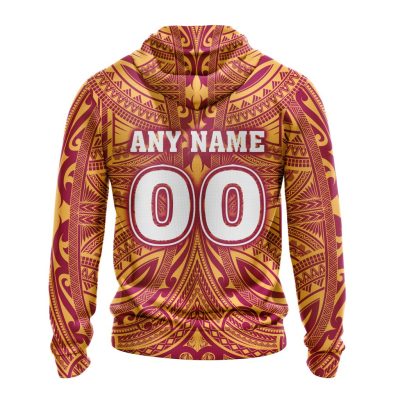 AFL Brisbane Lions Custom Name Number Polynesian Concept Pullover Hoodie