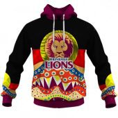 Afl Brisbane Lions Dinky Di Lover Aboriginal Flag X Indigenous Pullover Hoodie Front.jpg - demo10