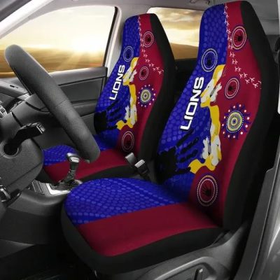 AFL Brisbane Lions Indigenous Style Car Seat Covers