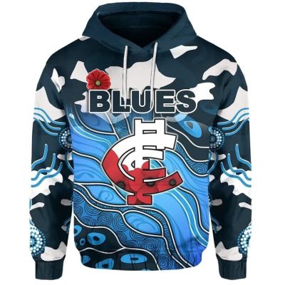 AFL Carlton Blues Attractive Indigenous Pullover Hoodie