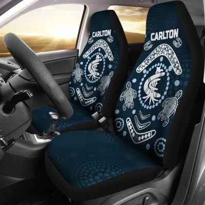 AFL Carlton Blues Baggers Indigenous Car Seat Covers