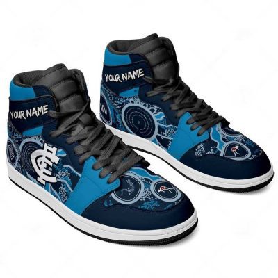 AFL Carlton Blues Custom Name Indigenous 2022 Air Jordan 1 High Sneakers