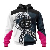 AFL Carlton Blues Custom Name Number Fight Cancer Pullover Hoodie