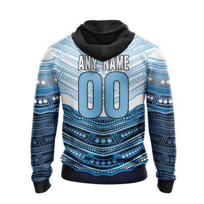 AFL Carlton Blues Custom Name Number Indigenous Mascot Pullover Hoodie
