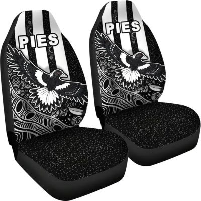 AFL Collingwood Magpies Black Car Seat Covers