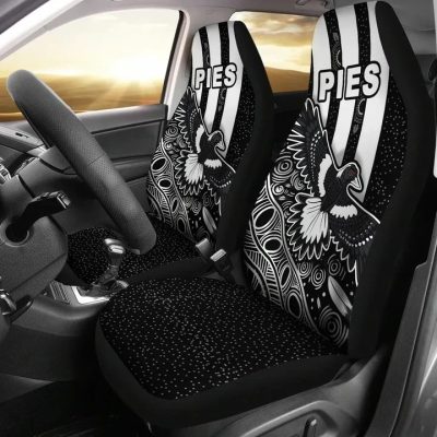 AFL Collingwood Magpies Black Car Seat Covers