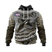 Afl Collingwood Magpies Custom Name Number Indigenous Mascot Pullover Hoodie Front.jpg - demo10