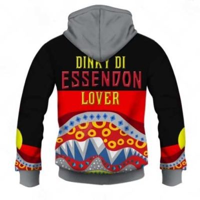 AFL Essendon Bombers Dinky Di Lover Aboriginal Flag x Indigenous Pullover Hoodie