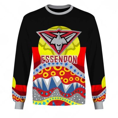 AFL Gold Coast Suns Dinky Di Lover Aboriginal Flag x Indigenous Pullover Hoodie