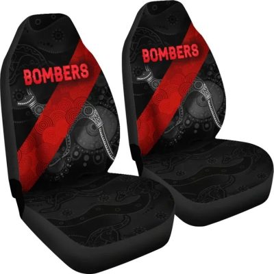 AFL Essendon Bombers Indigenous Black Car Seat Covers