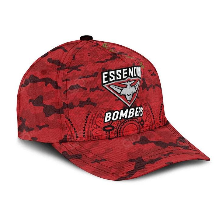 AFL Essendon Bombers Indigenous Red Classic Cap AFL Essendon Bombers Indigenous Red Classic Cap