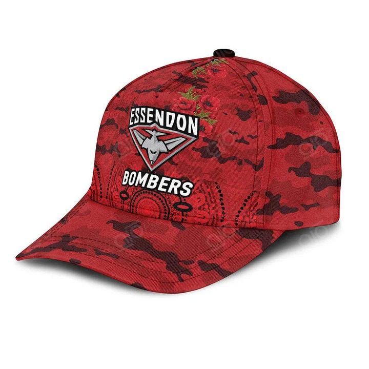 AFL Essendon Bombers Indigenous Red Classic Cap AFL Essendon Bombers Indigenous Red Classic Cap