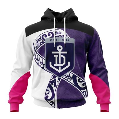 AFL Fremantle Dockers Custom Name Number Fight Cancer Pullover Hoodie