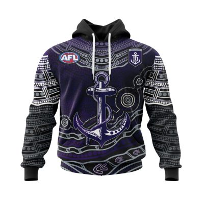 AFL Fremantle Dockers Custom Name Number Indigenous Mascot Pullover Hoodie