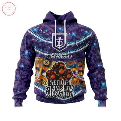 AFL Fremantle Dockers Custom Name Number Purple Indigenous Pullover Hoodie
