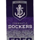 AFL Fremantle Dockers Purple Gray EST 1994 FREO Beach Towel