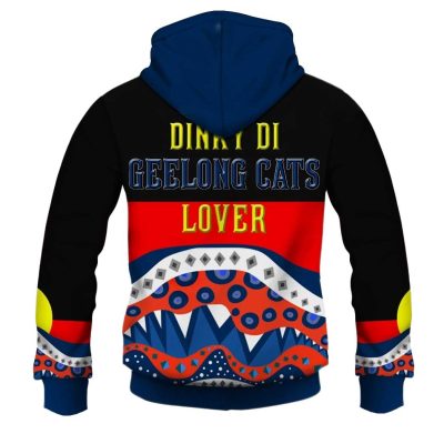 AFL Geelong Cats Dinky Di Lover Aboriginal Flag x Indigenous Pullover Hoodie
