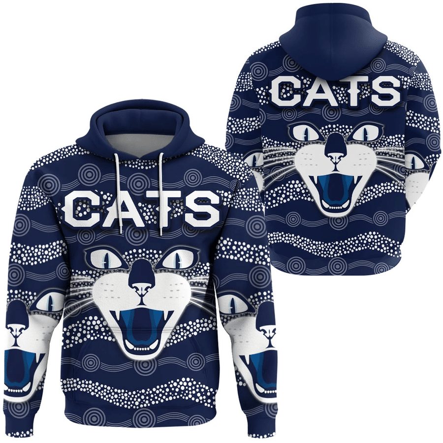 AFL Geelong Cats Football Team Pullover Hoodie AFL Geelong Cats Football Team Pullover Hoodie