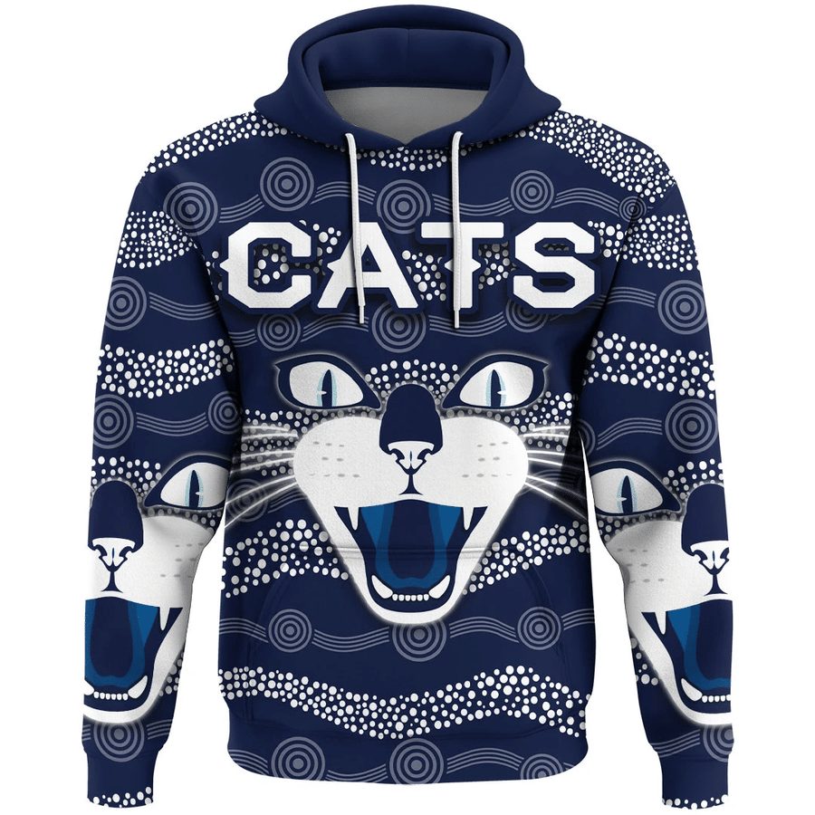 AFL Geelong Cats Football Team Pullover Hoodie AFL Geelong Cats Football Team Pullover Hoodie