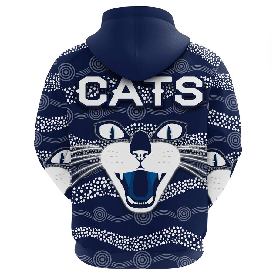 AFL Geelong Cats Football Team Pullover Hoodie AFL Geelong Cats Football Team Pullover Hoodie