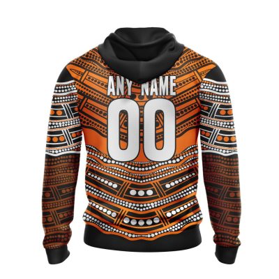 AFL Greater Western Sydney Giants Custom Name Number Indigenous Mascot Pullover Hoodie