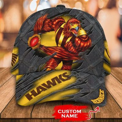 AFL Hawthorn Hawks Custom Name Mascot Classic Cap
