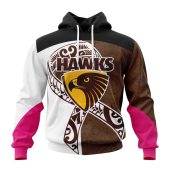 Afl Hawthorn Hawks Custom Name Number Fight Cancer Pullover Hoodie Front.jpg - demo10