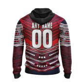 Afl Melbourne Demons Custom Name Number Ndigenous Mascot Pullover Hoodie Back.jpg - demo10