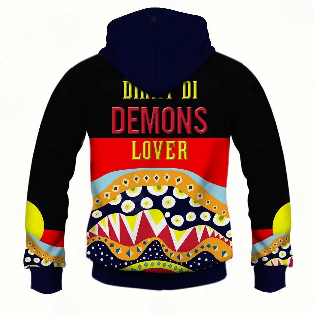 AFL Melbourne Demons Dinky Di Lover Aboriginal Flag x Indigenous Pullover Hoodie AFL Melbourne Demons Dinky Di Lover Aboriginal Flag x Indigenous Pullover Hoodie