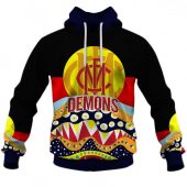 Afl Melbourne Demons Dinky Di Lover Aboriginal Flag X Indigenous Pullover Hoodie Front.jpg - demo10