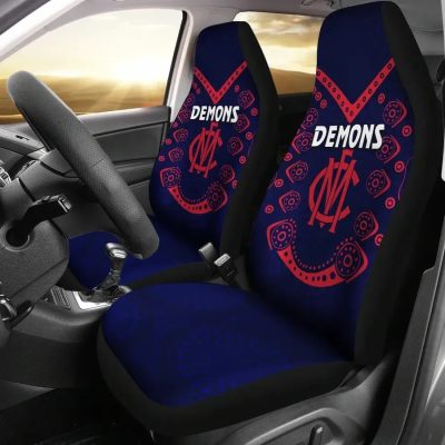 AFL Melbourne Demons Indigenous Car Seat Covers