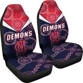 Afl Melbourne Demons Indigenous Fancy Car Seat Covers 1.jpg - demo10