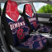 Afl Melbourne Demons Indigenous Fancy Car Seat Covers 2.jpg - demo10
