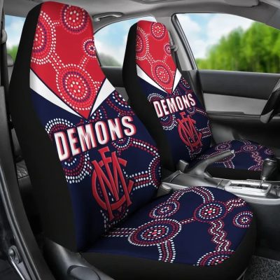 AFL Melbourne Demons Indigenous Fancy Car Seat Covers