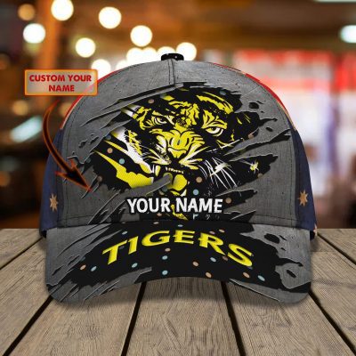 AFL Richmond Tigers Custom Name Yellow Black Classic Cap