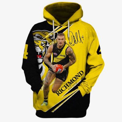 AFL Richmond Tigers Dustin Martin No 4 Pullover Hoodie V2