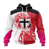 Afl St Kilda Saints Custom Name Number Fight Cancer Pullover Hoodie Front.jpg - demo10