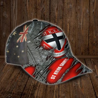 AFL St Kilda Saints Custom Name Red Grey Classic Cap