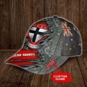 Afl St Kilda Saints Custom Name Red Grey Classic Cap3.jpg - demo10