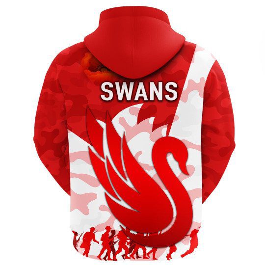 AFL Sydney Swans ANZAC DAY Pullover Hoodie AFL Sydney Swans ANZAC DAY Pullover Hoodie