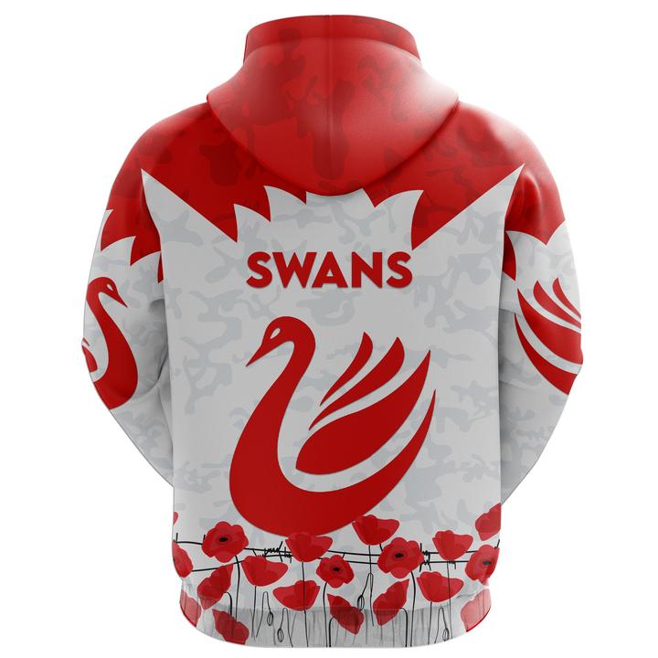 AFL Sydney Swans ANZAC DAY Pullover Hoodie V2 AFL Sydney Swans ANZAC DAY Pullover Hoodie V2