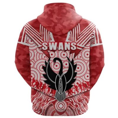 AFL Sydney Swans ANZAC Day Indigenous Pullover Hoodie