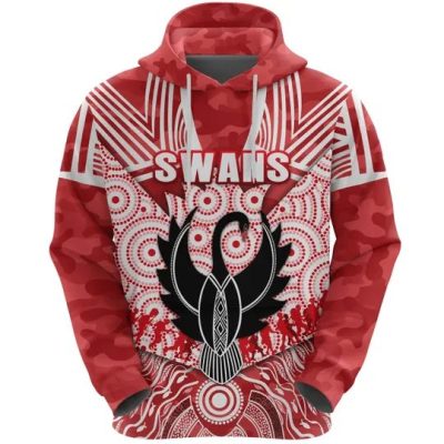 AFL Sydney Swans ANZAC Day Indigenous Pullover Hoodie