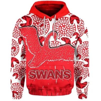 AFL Sydney Swans Aboriginal Patterns Pullover Hoodie