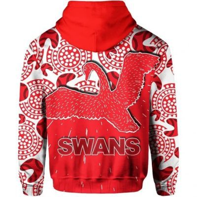 AFL Sydney Swans Aboriginal Patterns Pullover Hoodie