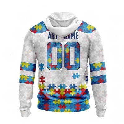 AFL Sydney Swans Custom Name Number Autism Awareness Pullover Hoodie