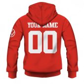 Afl Sydney Swans Custom Name Number Red 2021 Season Pullover Hoodie Back.jpg - demo10