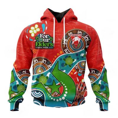 AFL Sydney Swans Custom Name Number Special Design NAIDOC Pullover Hoodie