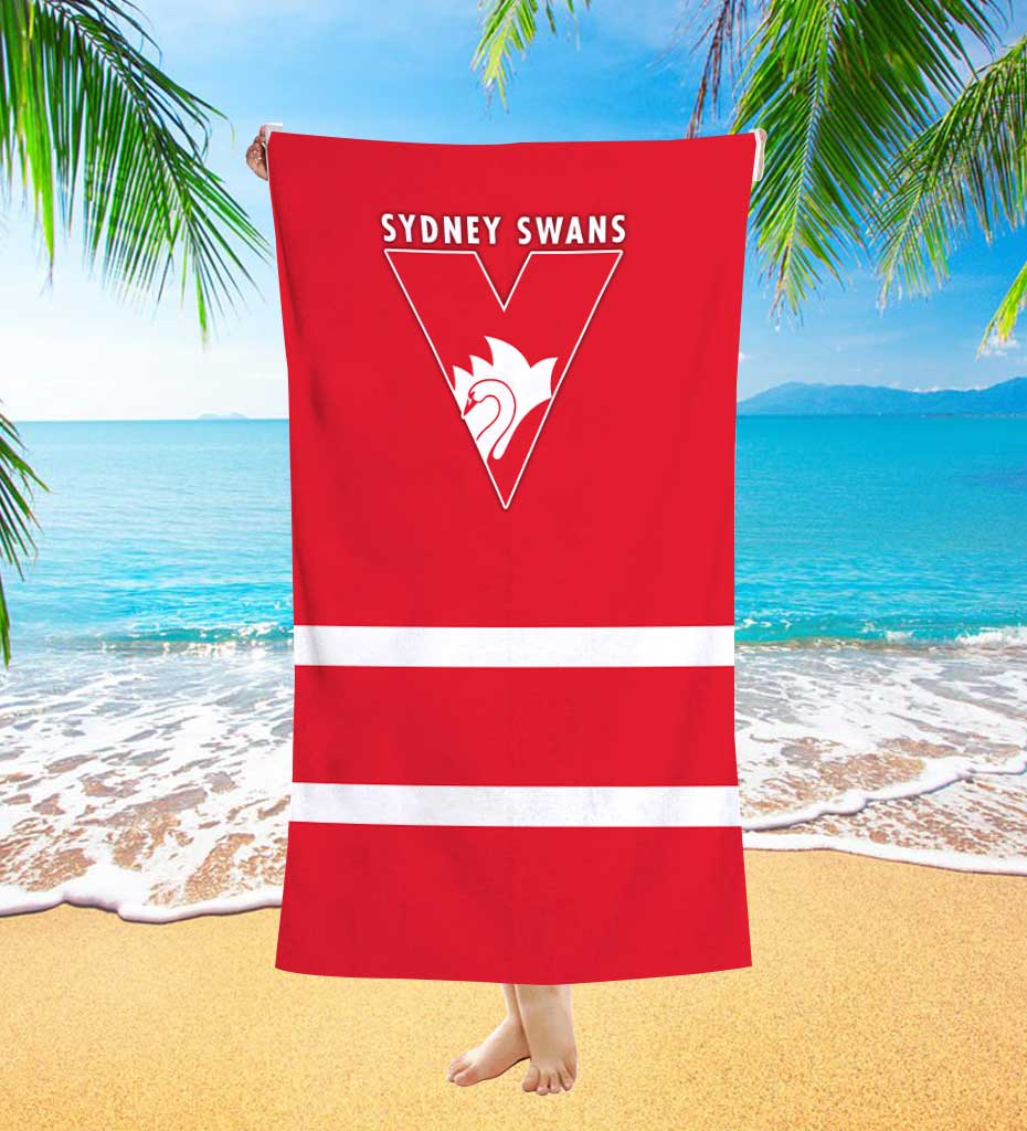 AFL Sydney Swans Red Beach Towel V2 AFL Sydney Swans Red Beach Towel V2